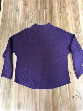 Lululemon Women's Purple Boxy Mock Neck Ribbed Sweater